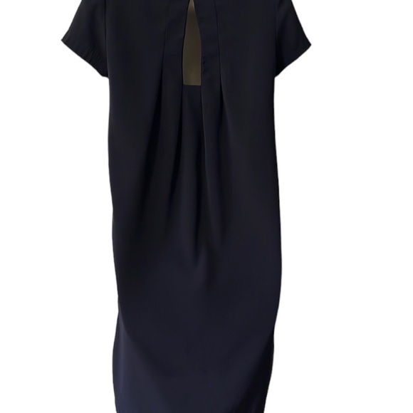 H&M Navy Work Dress Back Cut Out Midi Length size 2 - Picture 5 of 8